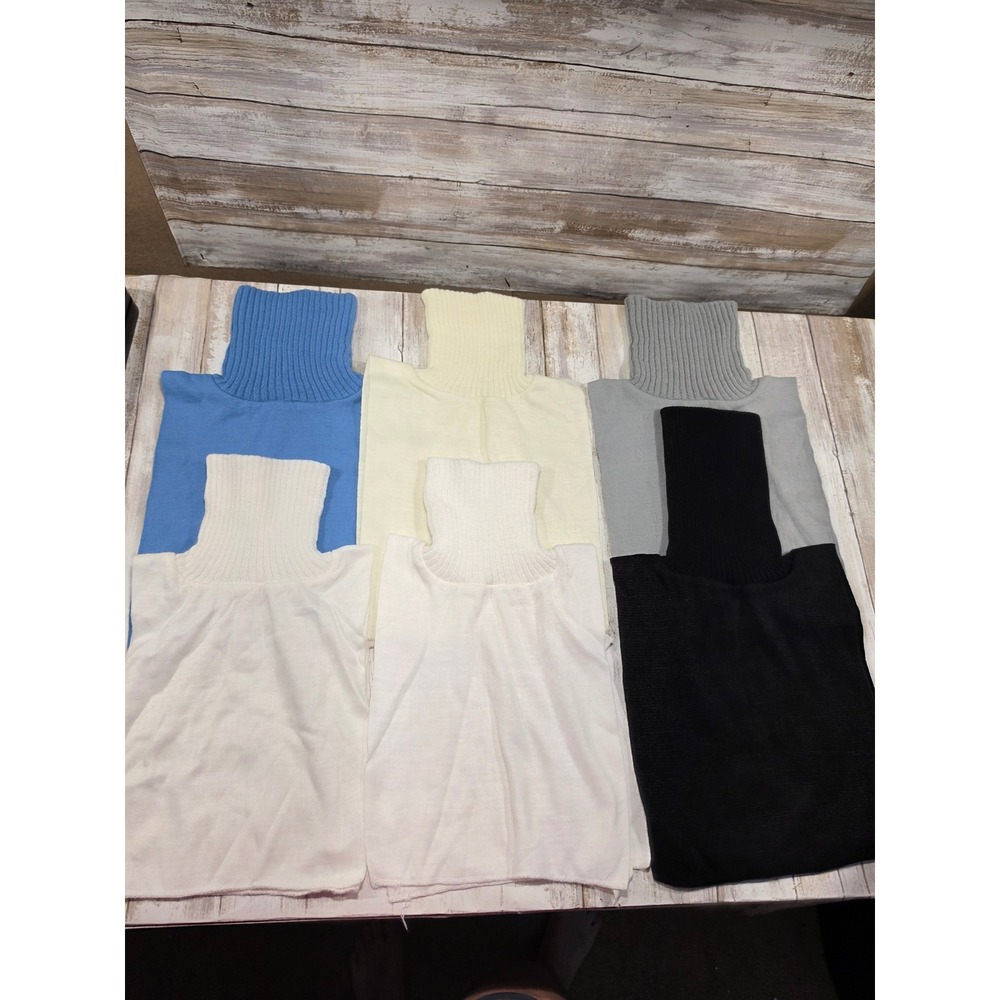Vintage Jan C Turtleneck Dickey Dickies Lot of 6 Assorted Colors Acrylic Knit